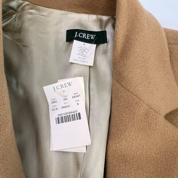 Vintage J.Crew Coat Women 6 Wool Cashmere Work Over Jacket Thinsulate Retro Core - Picture 10 of 16